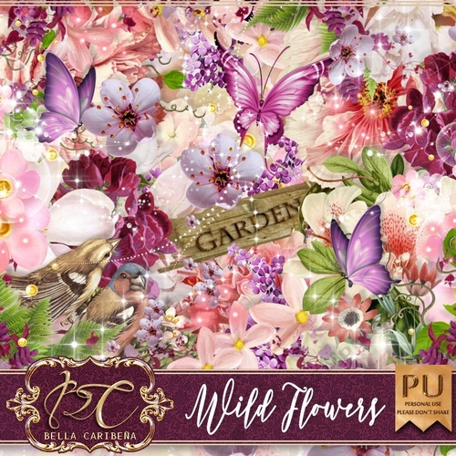 Wild Flowers, kit from Bella Caribena 
