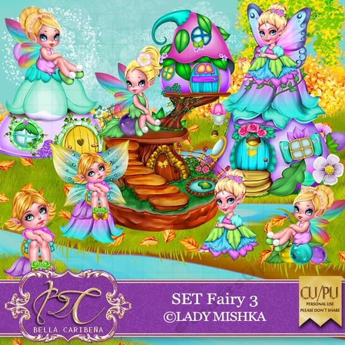 Set Fairy 3, CU/PU from Bella Caribena 