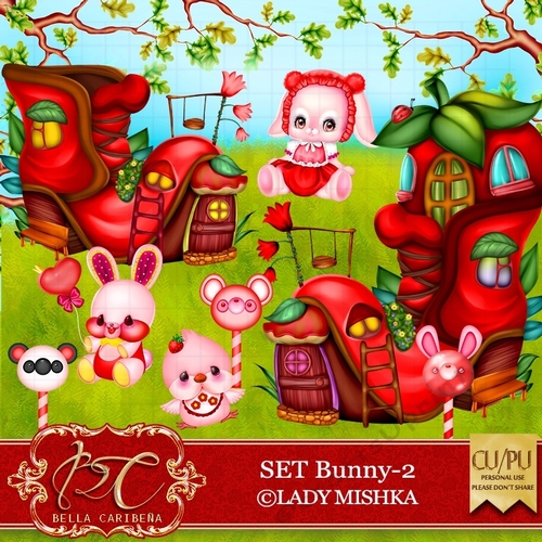 Bunny Set 2, CU/PU from Bella Caribena 