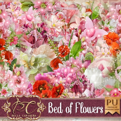 Bed Of Flowers, kit from Bella Caribena  