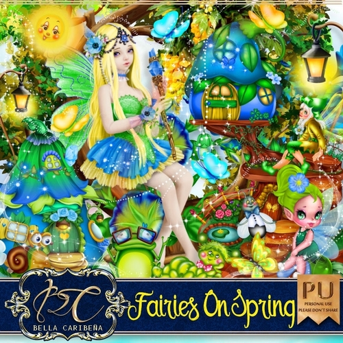 Fairies on Spring, kit from Bella Caribena  