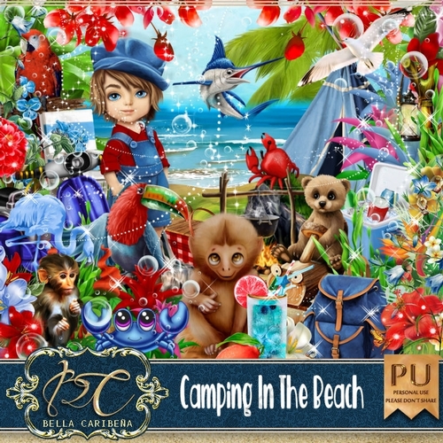 Camping In The Beach, kit from Bella Caribena 