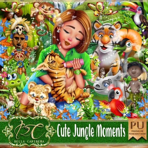 Cute Jungle Moments, kit from Bella Caribena 