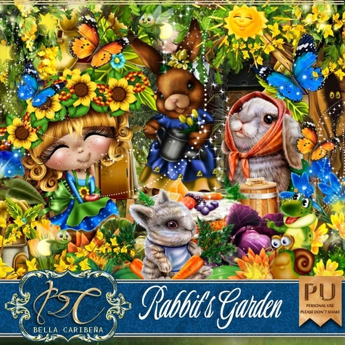 Rabbits Garden, kit from Bella Caribena  