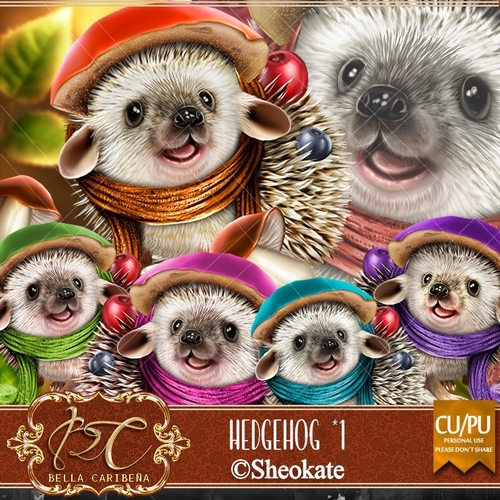 Hedgehog CU/PU Pkg 1, from Bella Caribena 