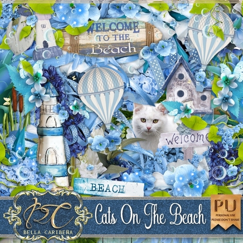 Cats On The Beach, kit from Bella Caribena  