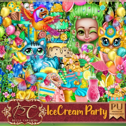 IceCream Party, kit from Bella Caribena 