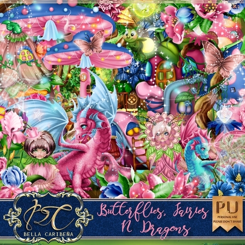 Butterflies, Fairies, N Dragons,  kit from Bella Caribena 