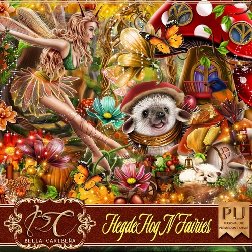 HedgeHog N Fairies, kit from Bella Caribena 