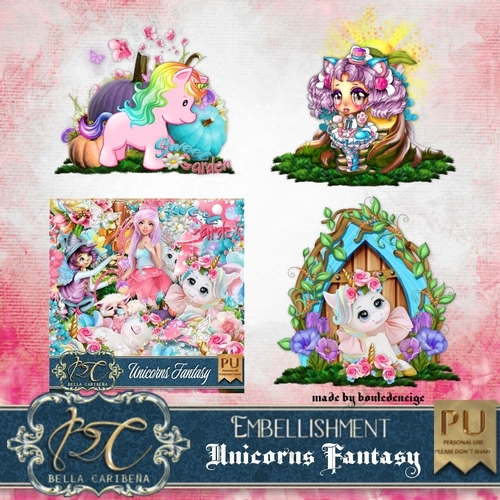 Unicorns Fantasy EMB 4, from Bella Caribena 