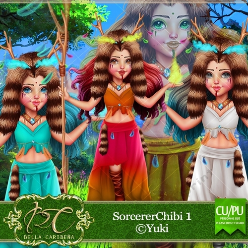 Sorcerer Chibi 1, CU/PU from Bella Caribena 