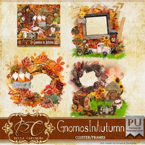 Gnomos in Autumn CF8,  from Bella Caribena 