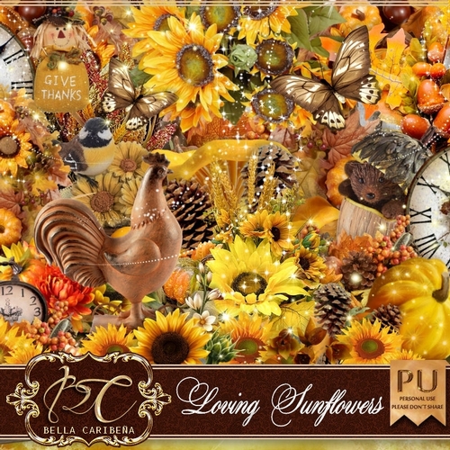 Loving SunFlowers, kit from Bella Caribena 