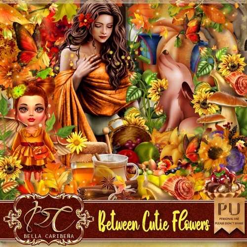 Between Cutie Flowers, kit from Bella Caribena 