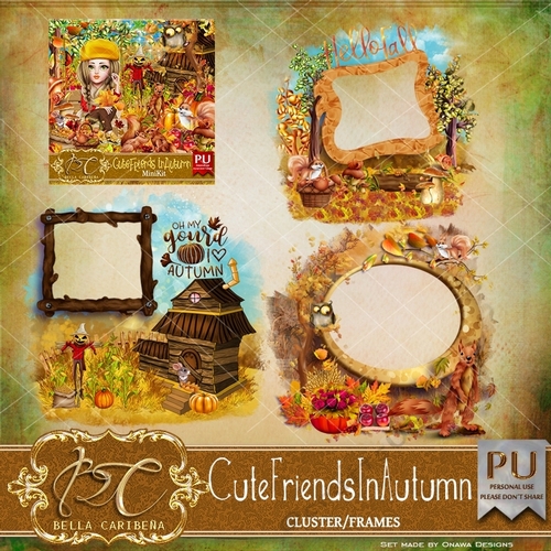 Cute Friends in Autumn CF8, from Bella Caribena 