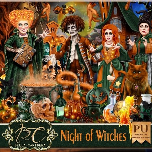 Night Of Witches, kit from Bella Caribena 