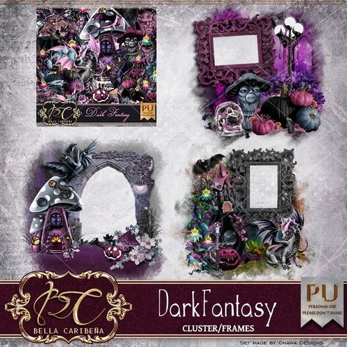 Dark Fantasy CF8, cluster frame from Bella Caribena 
