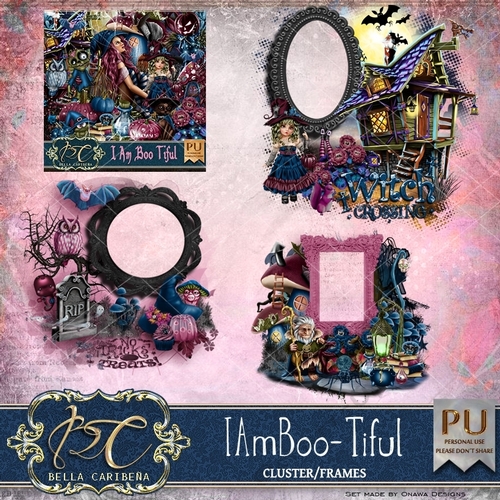 I Am Boo tiful CF8, cluster frame from Bella Caribena 