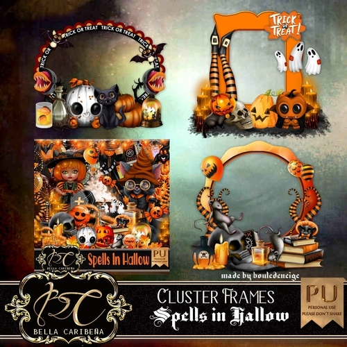 Spells On Hallow CF4, cluster frame from Bella Caribena 