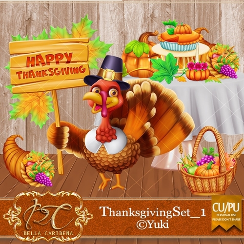 Thanksgiving Set 1 CU/PU pk, from Bella Caribena 