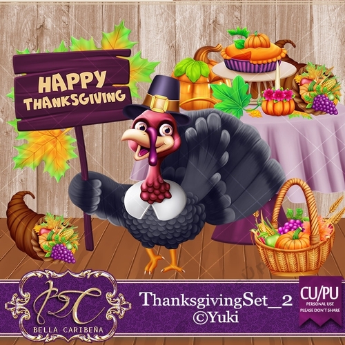 Thanksgiving Set 2 CU/PU pk, from Bella Caribena 