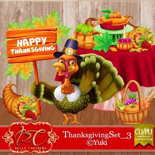Thanksgiving Set 3 CU/PU pk, from Bella Caribena 