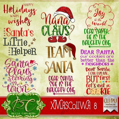 Xmas Coll WA-8 CU/PU pk, from Bella Caribena 