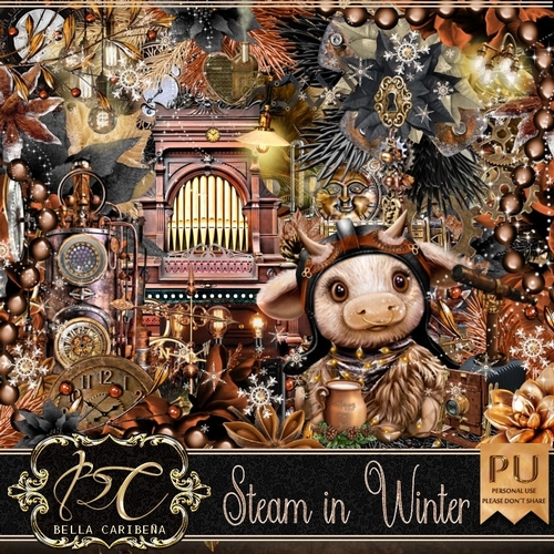 Steam in Winter, kit from Bella Caribena 