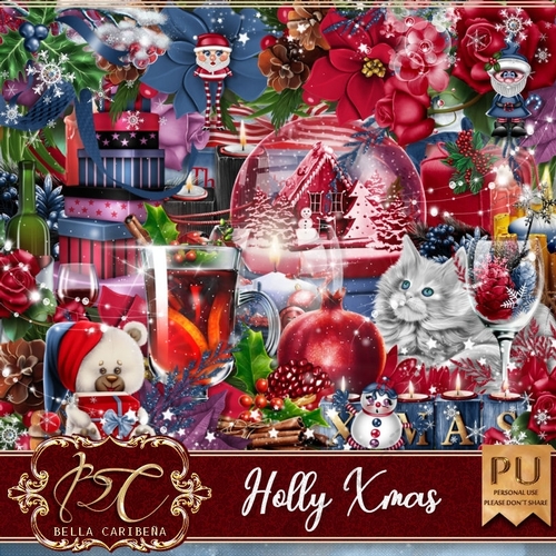 Holly Xmas, kit from Bella Caribena 