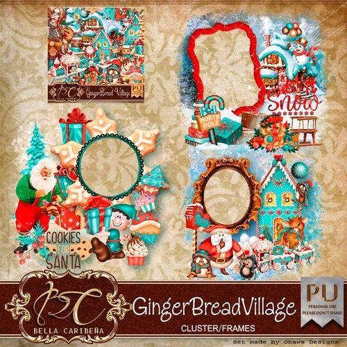 Gingerbread Village CF8 , kit from Bella Caribena