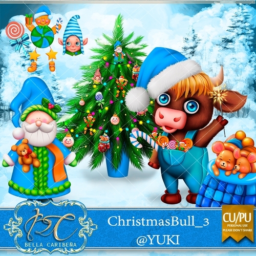 Christmas Bull 3, from Bella Caribena 