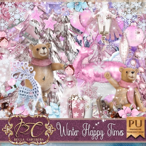 Winter Happy Times, kit from Bella Caribena 