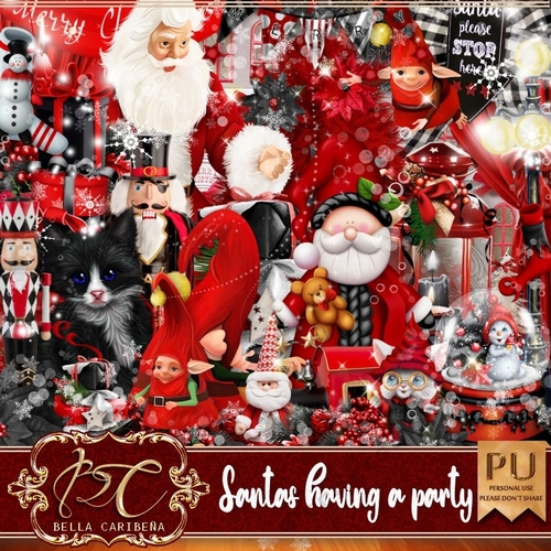Santas Having a Party, kit from Bella Caribena 