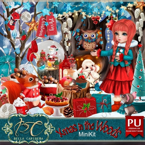 Xmas in the Woods, kit from Bella Caribena 