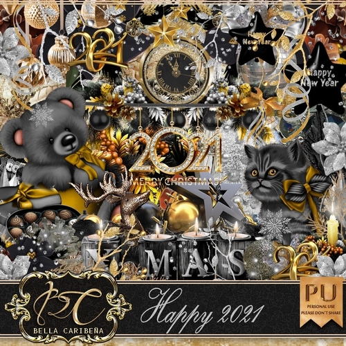 Happy 2021, kit from Bella Caribena 