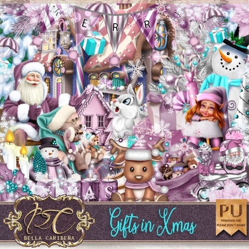 Gifts in Xmas, kit from Bella Caribena 