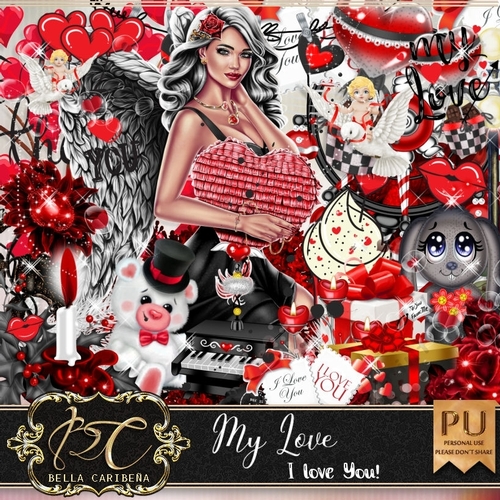 My Love, I Love You, kit from Bella Caribena 