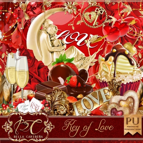 Key to Love, kit from Bella Caribena 