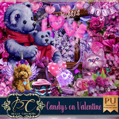 Candys On Valentine, kit from Bella Caribena 