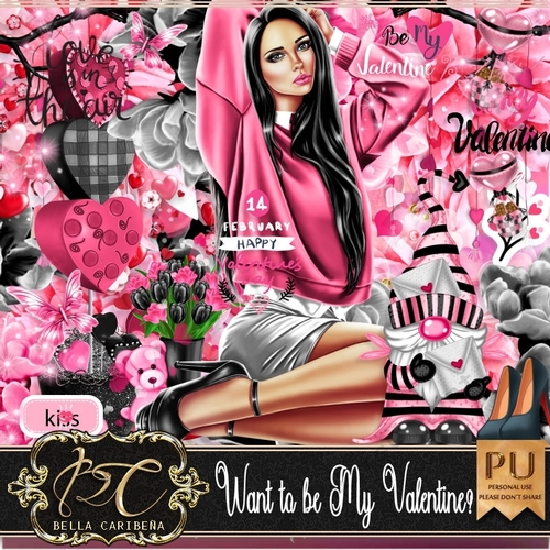 Want to be My Valentine, kit from Bella Caribena 