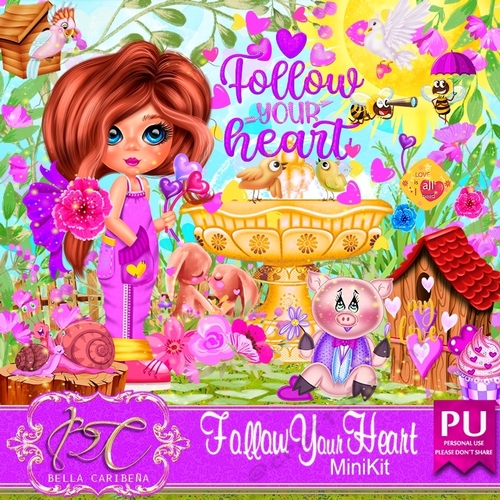 Follow Your Heart, mini kit from Bella Caribena 