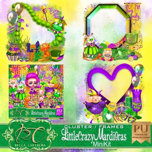 Little Crazy Mardi Gras CF5, cluster from Bella Caribena 