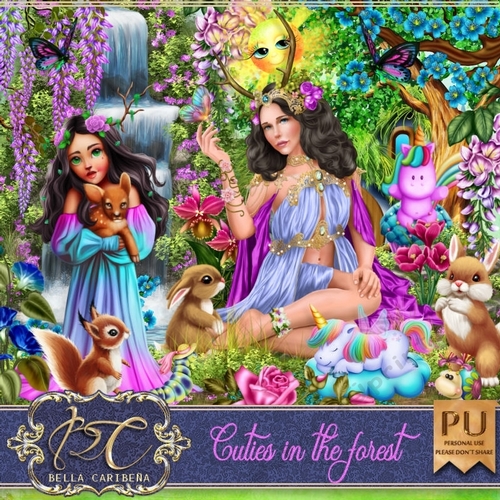 Cuties In The Forest, kit from Bella Caribena 