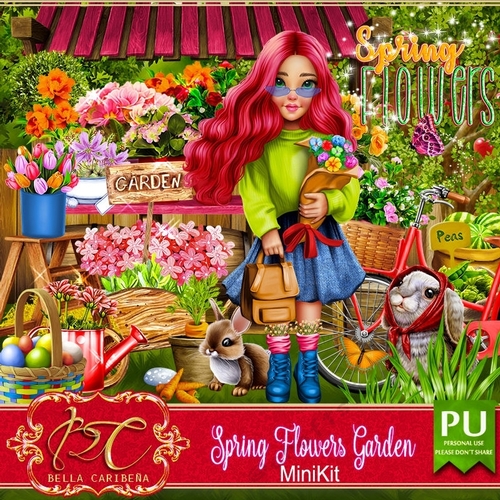 Spring Flowers Garden, minikit from Bella Caribena 
