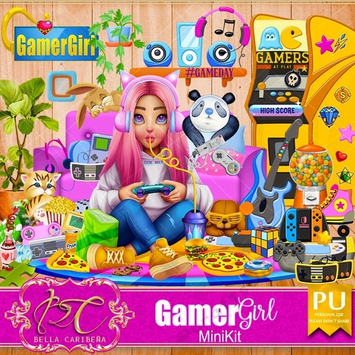 Gamer Girl, mini kit from Bella Caribeña