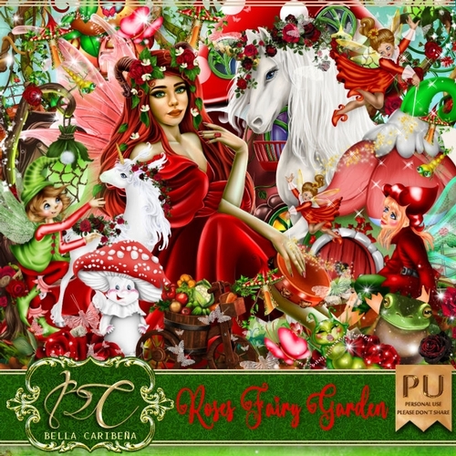 Roses Fairy Garden, kit from Bella Caribeña 