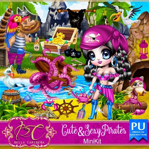 Cute and Sexy Pirates,  mini kit from Bella Caribeña