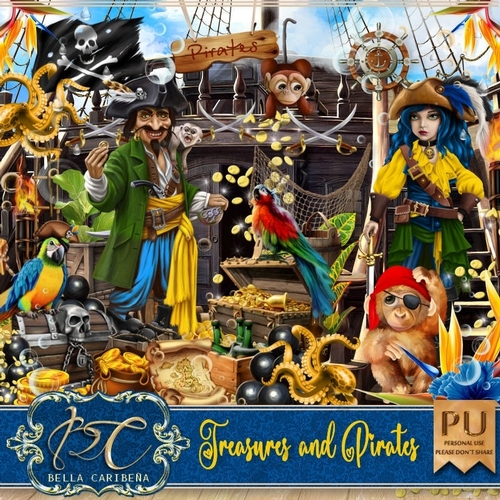 Treasures and Pirates, kit from Bella Caribeña
