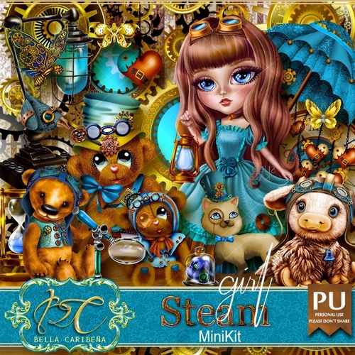 Steam Girl, mini kit from Bella Caribeña