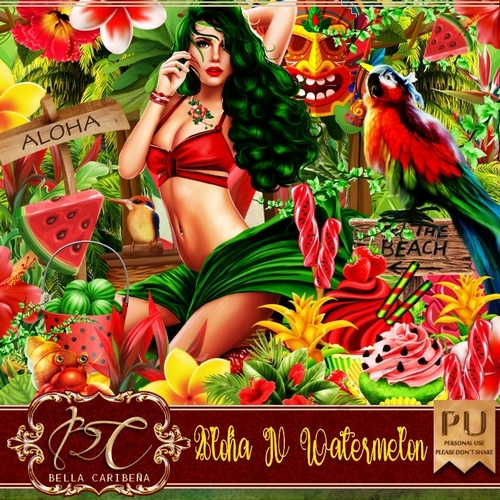 Aloha N Watermelon, kit from Bella Caribeña